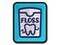 Dental Floss Tooth Dentist Multi-Color Embroidered Iron-On or Hook & Loop Patch Applique